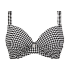 Annadiva Swim Checky Voorgevormde Balconette Bikinitop Black & White