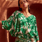 Iconique Chloe Strandblouse Green