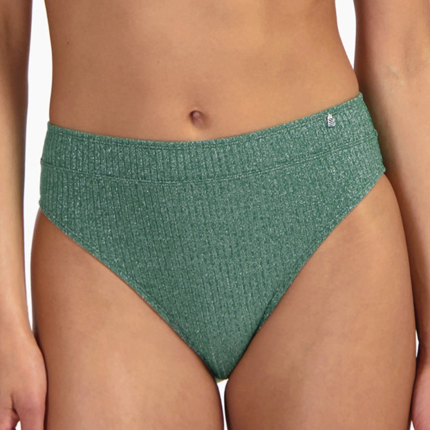 Beachlife Green Glitter High Waist Bikinibroekje