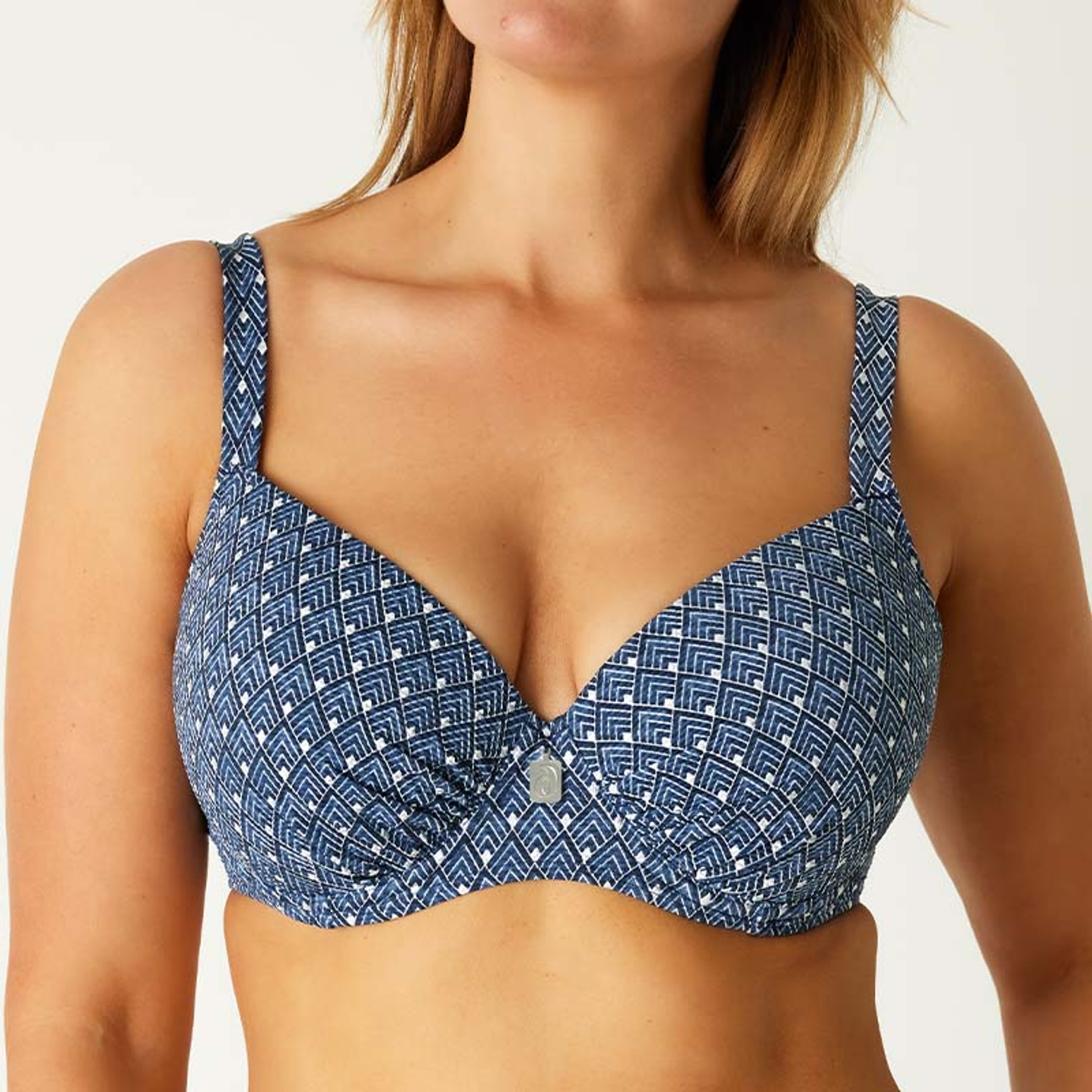 Marrakesh Blue Voorgevormde Balconette Bikinitop