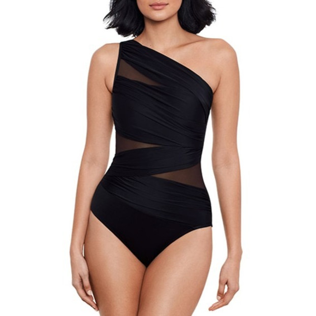 Miraclesuit Network Jena One Shoulder Badpak Black