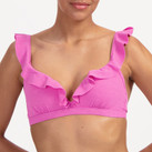 Beachlife Pink Shimmer Plunge Bikinitop Pink Shimmer