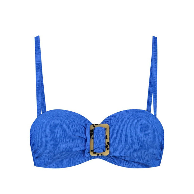 Cyell Badmode Wavy Blue Bandeau Bikinitop