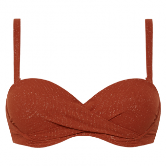 Earthy Shimmer Bandeau Bikinitop
