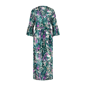 Ikat Teal Maxi Dress