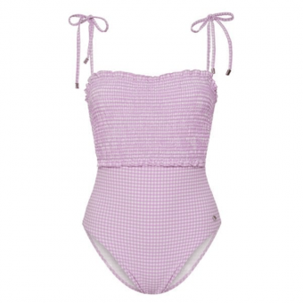 Lilac Check Badpak