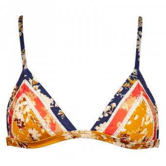 Patchwork Florals Triangle Bikinitop