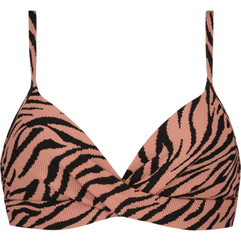 Rose Zebra Twist Bikinitop