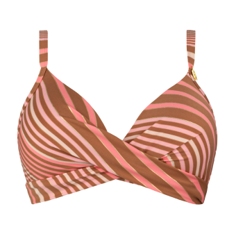 Stripe Lurex Twist Bikinitop