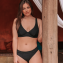 Annadiva Swim Smocky Plunge Bikinitop Black