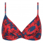 Beachlife Blue Lilies Twist Bikinitop