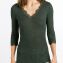 Hanro Woolen Lace Shirt Met Driekwart Mouwen Green Marble