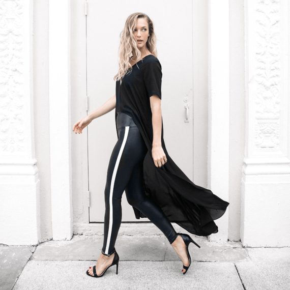 Spanx Faux Leather Side Stripe Legging 