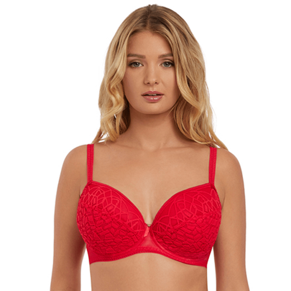 Freya Soiree Lace Plunge BH Rouge