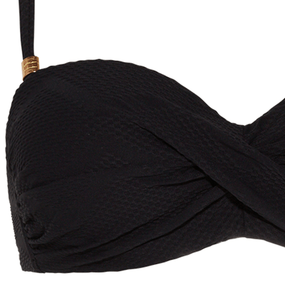 Cyell Texture Bandeau Multiway Bikinitop Black